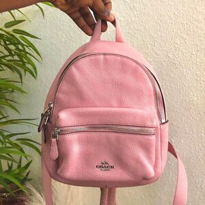COACH Pink F38263 Mini Charlie Backpack Pebble Leather
Measurement in pics